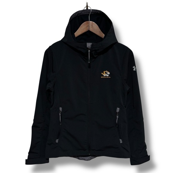 Under Armour Semi‎ Fitted University Of Missouri MIZZOU Zip Up Jacket S 18x26 - Picture 1 of 8